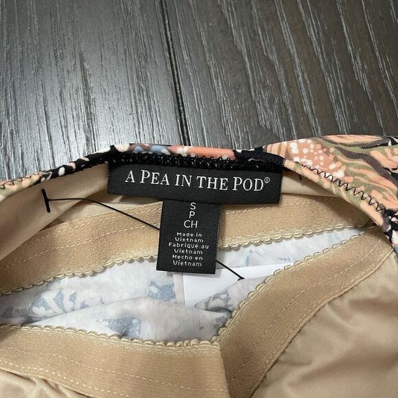 A PEA IN THE POD Maternity Swimsuit Small Multicolor NEW Floral Beach Neutral - Picture 2 of 8